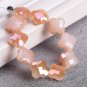 10pcs 12mm Flower Clover Shape Faceted Crystal Glass Loose Spacer Beads For Model Black
