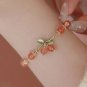 Fashion Red Flower Beaded Bracelet for Women Vintage Elegant Crystal Shell Model 01