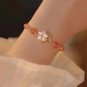 Fashion Red Flower Beaded Bracelet for Women Vintage Elegant Crystal Shell Model 03