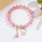 Cartoon Bracelet Y2K Hello Kitty Crystal Beads Charms Bracelets For Girls Model HelloKitty