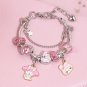 Cartoon Character Kuromi Melody Adjustable Size Handmade Bracelet Anime Model Pink