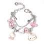 Cartoon Character Kuromi Melody Adjustable Size Handmade Bracelet Anime Model cinnamoroll