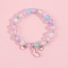Cute Pink Unicorn Beaded Bracelet for Girls Friend Sweet Colorful Glass Hand Model Rabbit Cute Pink Unicorn Beaded Bracelet for Girls Friend Sweet Colorful Glass Hand Model Rabbit
