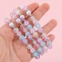 Cute Pink Unicorn Beaded Bracelet for Girls Friend Sweet Colorful Glass Hand Model Cat