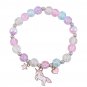 Cute Pink Unicorn Beaded Bracelet for Girls Friend Sweet Colorful Glass Hand Model Cat