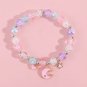Cute Pink Unicorn Beaded Bracelet for Girls Friend Sweet Colorful Glass Hand Model Cat