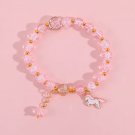 Cute Pink Unicorn Beaded Bracelet for Girls Friend Sweet Colorful Glass Hand Model UnicornB Cute Pink Unicorn Beaded Bracelet for Girls Friend Sweet Colorful Glass Hand Model UnicornB