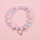 Cute Pink Unicorn Beaded Bracelet for Girls Friend Sweet Colorful Glass Hand Model Lollipop Cute Pink Unicorn Beaded Bracelet for Girls Friend Sweet Colorful Glass Hand Model Lollipop