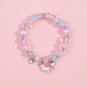Cute Pink Unicorn Beaded Bracelet for Girls Friend Sweet Colorful Glass Hand Model Lollipop