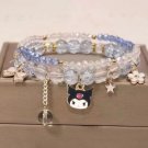 1PCS Kawaii Anime Sanrio Kuromi My Melody Bracelet Cinnamoroll Crystal Beads Model A23