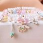1PCS Kawaii Anime Sanrio Kuromi My Melody Bracelet Cinnamoroll Crystal Beads Model A27