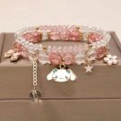 1PCS Kawaii Anime Sanrio Kuromi My Melody Bracelet Cinnamoroll Crystal Beads Model A28