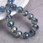 6mm 8mm 10mm Round Shape Coloful Plated Faceted Crystal Glass Loose Beads Model Opaque Orange