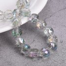 6mm 8mm 10mm Round Shape Coloful Plated Faceted Crystal Glass Loose Beads Model Spring Green