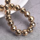 6mm 8mm 10mm Round Shape Coloful Plated Faceted Crystal Glass Loose Beads Model Gold 6mm 8mm 10mm Round Shape Coloful Plated Faceted Crystal Glass Loose Beads Model Gold