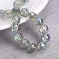 6mm 8mm 10mm Round Shape Coloful Plated Faceted Crystal Glass Loose Beads Model Metallic Lt Golden