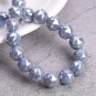6mm 8mm 10mm Round Shape Coloful Plated Faceted Crystal Glass Loose Beads Model Rose Green