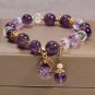 Imitation natural amethyst handmade bracelet | Feminine style | Cold and Model Lotus flower