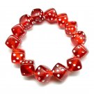 Colorful Acrylic Dice Beads Stretch Bracelets Funny Game Lucky Dice Bracelets Model Red