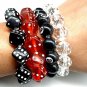 Colorful Acrylic Dice Beads Stretch Bracelets Funny Game Lucky Dice Bracelets Model Red