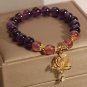 8mm Fashion Purple Crystal Bracelets Women's Sweet Romantic Vintage Lily Model Purple