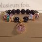 8mm Fashion Purple Crystal Bracelets Women's Sweet Romantic Vintage Lily Model Purple