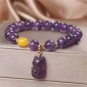 8mm Fashion Purple Crystal Bracelets Women's Sweet Romantic Vintage Lily Model Purpleapple