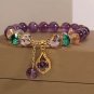 8mm Fashion Purple Crystal Bracelets Women's Sweet Romantic Vintage Lily Model Purpleapple