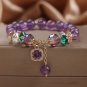 8mm Fashion Purple Crystal Bracelets Women's Sweet Romantic Vintage Lily Model Purplepeanut