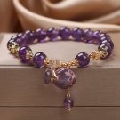 8mm Fashion Purple Crystal Bracelets Women's Sweet Romantic Vintage Lily Model Purplepurse