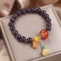 8mm Fashion Purple Crystal Bracelets Women's Sweet Romantic Vintage Lily Model Purplepurse