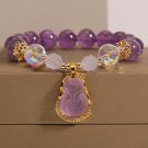 8mm Fashion Purple Crystal Bracelets Women's Sweet Romantic Vintage Lily Model Purplefox1