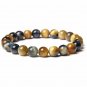 New Fashion Real Natural Tiger Eye Stone Bracelet 8mm Round Polished Stone Model 10