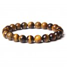 New Fashion Real Natural Tiger Eye Stone Bracelet 8mm Round Polished Stone Model 14 New Fashion Real Natural Tiger Eye Stone Bracelet 8mm Round Polished Stone Model 14