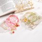 Cute Popcorn Crystal Beaded Women Bracelet Daisy Flower Pendant Fashion Model White