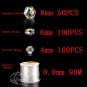 180-250PCS 4/6/8/10MM AB Color Crystal Beads for Jewelry Making Supplies Kit Model 250PCS Beads 1