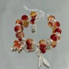 Niche Design Super Fairy Butterfly Bracelet for Women Sweet Green Bead Tassels Model BR24Y0371