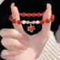Niche Design Super Fairy Butterfly Bracelet for Women Sweet Green Bead Tassels Model BR24Y0857