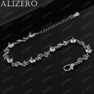 ALIZERO 925 Sterling Silver Bracelet White / Purple Zircon Crystal Bracelets Model White