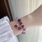 Elegant Romantic Amethyst Bracelet Women's Luxury Retro Crystal Five Flower Model SL02964