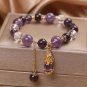 Elegant Romantic Amethyst Bracelet Women's Luxury Retro Crystal Five Flower Model SL02963