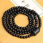Black Obsidian Bracelet Buddhist Prayer Blessing Blackstone Healing Stone Ball Model 12mm