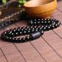 Black Obsidian Bracelet Buddhist Prayer Blessing Blackstone Healing Stone Ball Model 12mm
