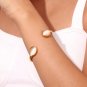 MamacitaSlay Elegant Oval Natural Stone Green Agate Pink Crystal White Jade Model White
