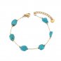 FlyMango Colorful Natural Stone Beads Chain Bracelet for Women Trendy Bohemia Model B24106GJade