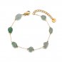 FlyMango Colorful Natural Stone Beads Chain Bracelet for Women Trendy Bohemia Model B24106GCoral