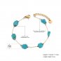 FlyMango Colorful Natural Stone Beads Chain Bracelet for Women Trendy Bohemia Model B24106GLapis