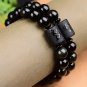 10/12MM Natural Black Obsidian Carved Buddha Lucky Amulet Round Beads Strand Model 10mm Phoenix