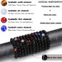 Zodiac Bracelet for Men Women, 8mm 10mm Natural Black Onyx Stone Star Sign Model 23