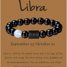 Zodiac Bracelet for Men Women, 8mm 10mm Natural Black Onyx Stone Star Sign Model 20